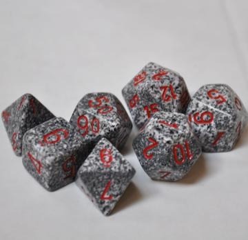 Speckled 7-piece Dice Set - Granite